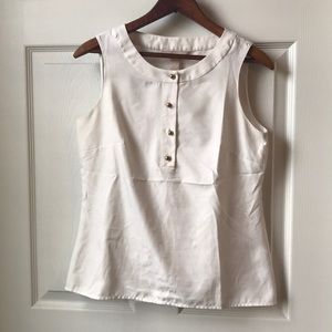 Banana Republic White Sleeveless Top
